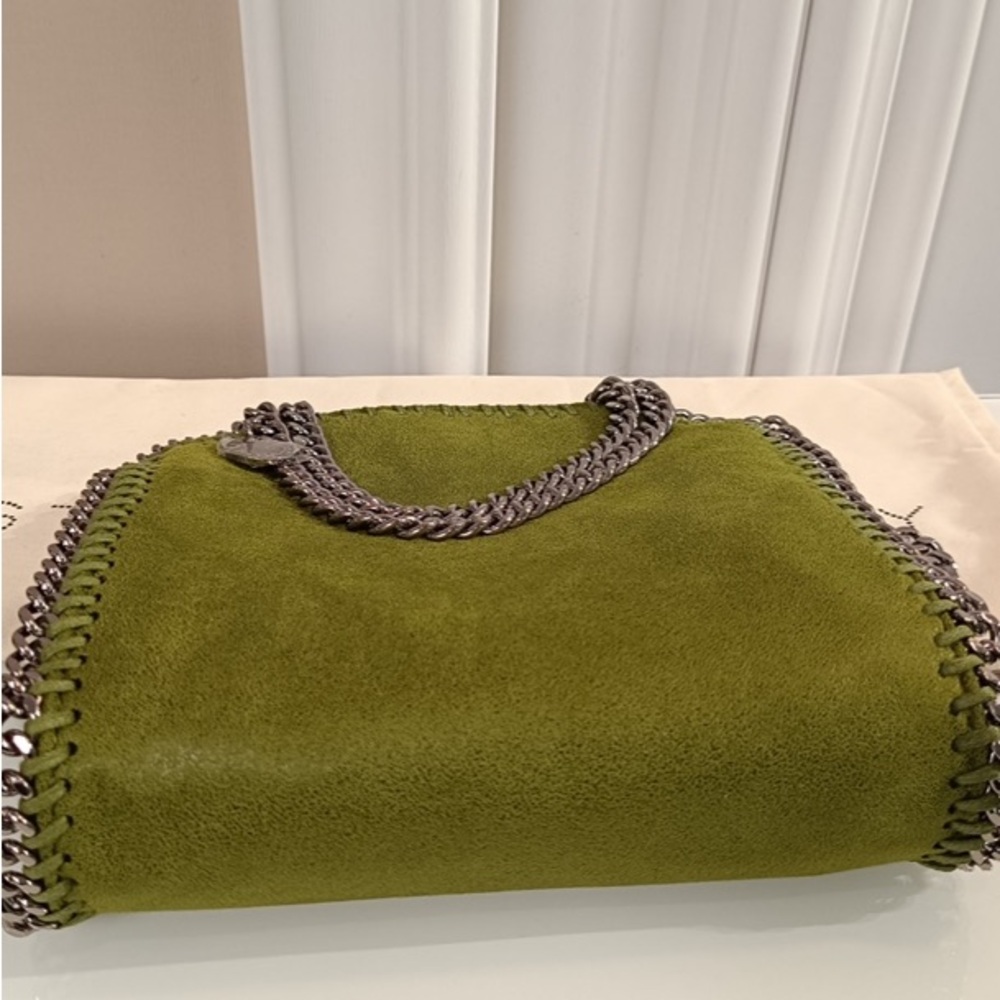 Stella McCartney Olive Green Chain Trim Tote - Picture 6 of 9